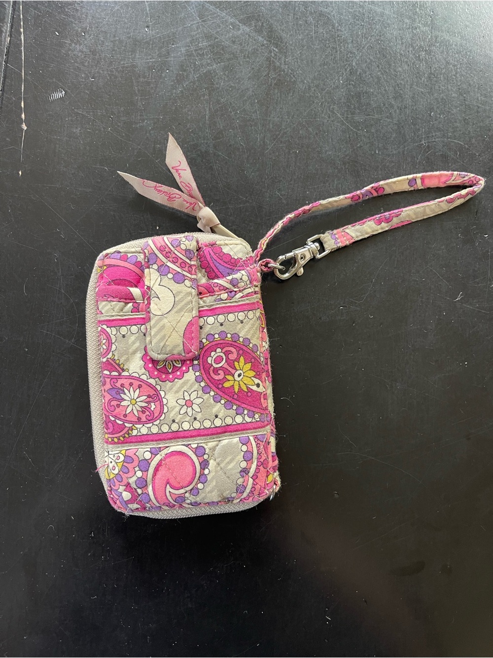 Vera Bradley Quilted Paisley Meets Plaid Wristlet